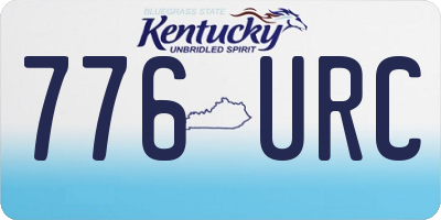 KY license plate 776URC