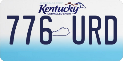 KY license plate 776URD