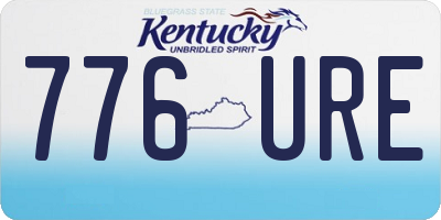 KY license plate 776URE