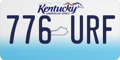 KY license plate 776URF