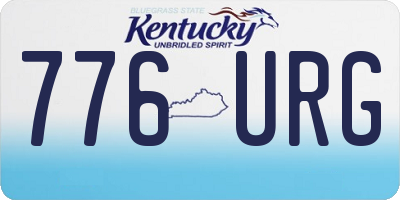 KY license plate 776URG