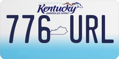 KY license plate 776URL