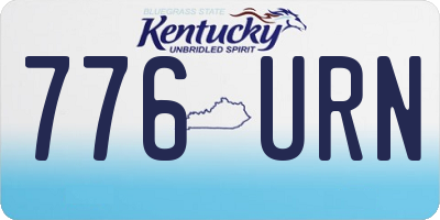 KY license plate 776URN
