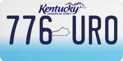 KY license plate 776URO