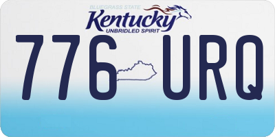 KY license plate 776URQ