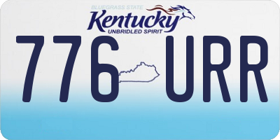 KY license plate 776URR