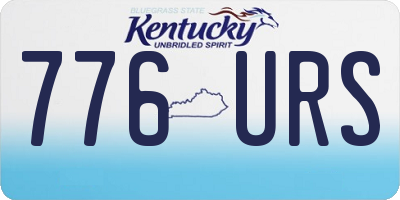 KY license plate 776URS