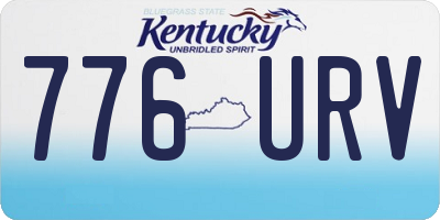 KY license plate 776URV