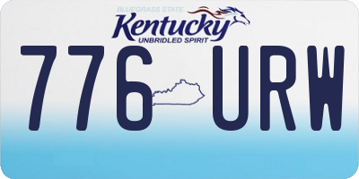 KY license plate 776URW