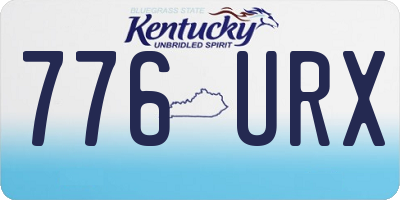 KY license plate 776URX
