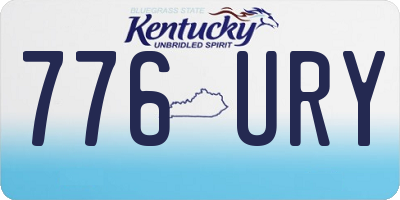 KY license plate 776URY