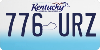 KY license plate 776URZ