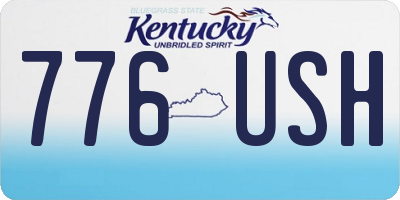 KY license plate 776USH