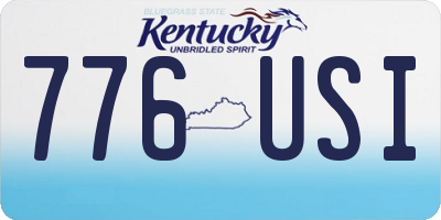 KY license plate 776USI
