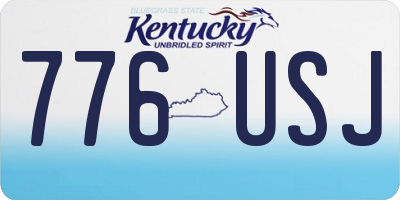 KY license plate 776USJ