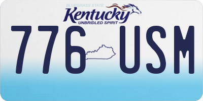 KY license plate 776USM