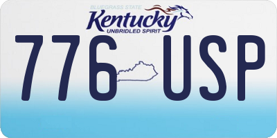 KY license plate 776USP