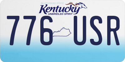 KY license plate 776USR