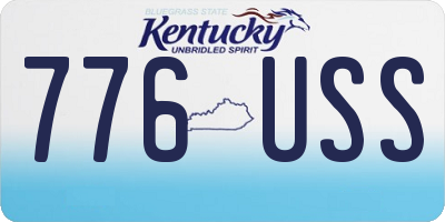 KY license plate 776USS