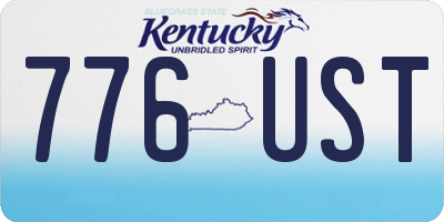 KY license plate 776UST
