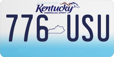 KY license plate 776USU