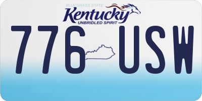 KY license plate 776USW