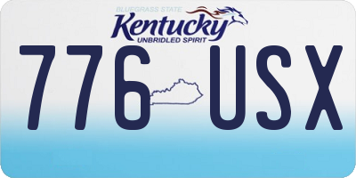 KY license plate 776USX