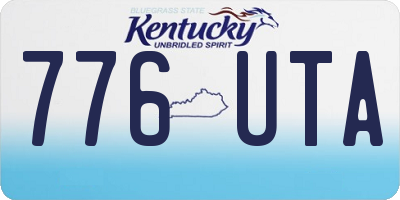 KY license plate 776UTA