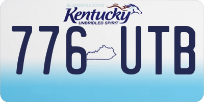 KY license plate 776UTB