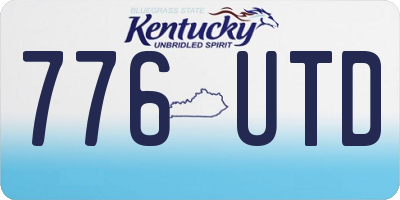 KY license plate 776UTD