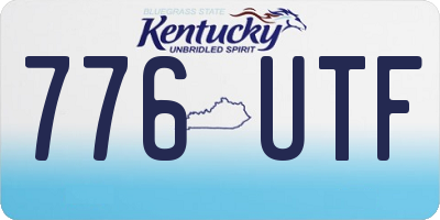 KY license plate 776UTF