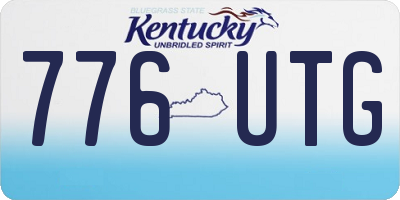 KY license plate 776UTG