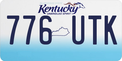 KY license plate 776UTK