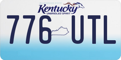 KY license plate 776UTL