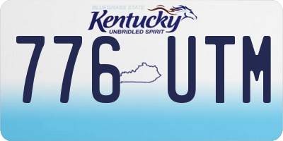 KY license plate 776UTM