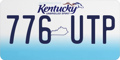 KY license plate 776UTP