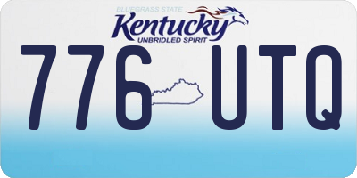 KY license plate 776UTQ