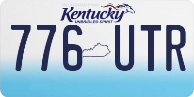 KY license plate 776UTR