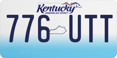 KY license plate 776UTT