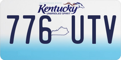 KY license plate 776UTV