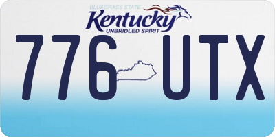 KY license plate 776UTX
