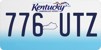 KY license plate 776UTZ