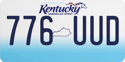 KY license plate 776UUD
