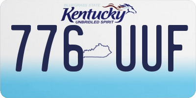 KY license plate 776UUF