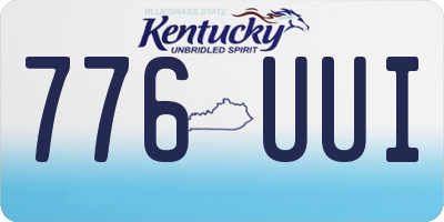 KY license plate 776UUI