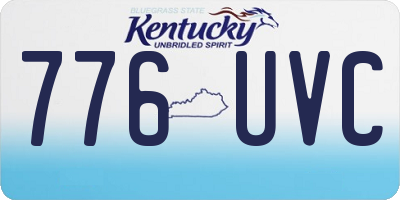 KY license plate 776UVC