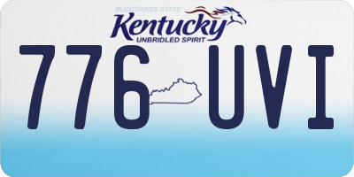 KY license plate 776UVI