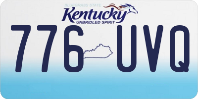 KY license plate 776UVQ