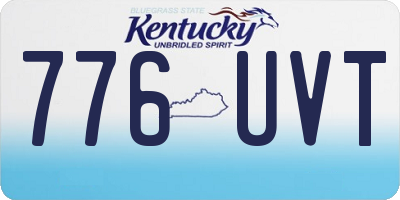 KY license plate 776UVT