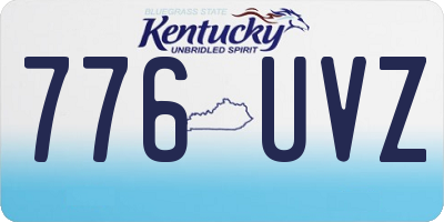 KY license plate 776UVZ